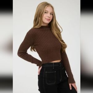 🧸 Chocolate Fuzzy Soft Sweater